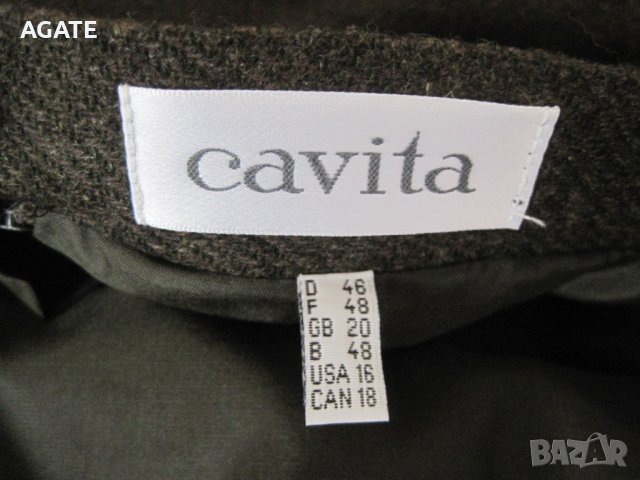 Елегантна маслинено зелена пола CAVITA, снимка 3 - Поли - 40878894