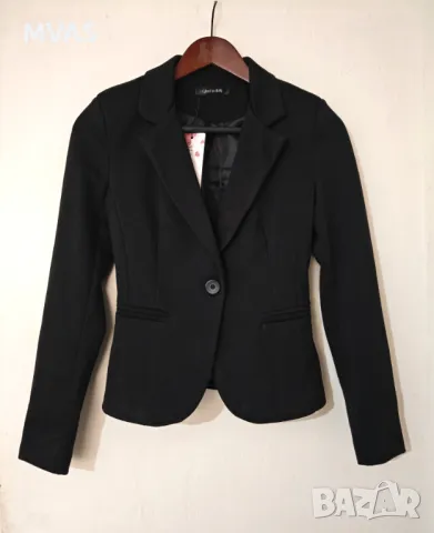 Ново дамско черно сако XS S размер есенно офис сако с дълъг ръкав