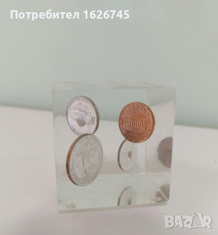 Преспапие САЩ центове, снимка 3 - Нумизматика и бонистика - 51398877