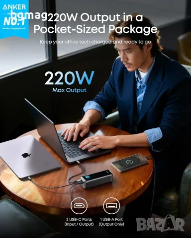 Anker Prime, 20100 mAh, 220W - външна USB батерия, снимка 2 - Външни батерии - 56062581