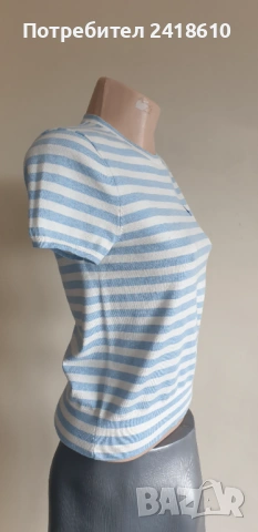 POLO Ralph Lauren Striped Knit Cotton Stretch Womens Size / S НОВО! ОРИГИНАЛ! Дамска Тениска!, снимка 15 - Тениски - 53424591