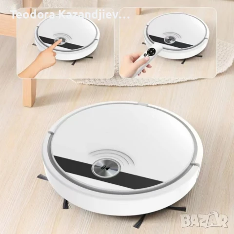 ПРОМОЦИЯ! Робот за почистване с моп две четки и приложение за телефон с wifi, снимка 3 - Прахосмукачки - 50684025