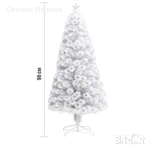 Изкуствена коледна елха - бяла, снимка 6 - Други - 51829664