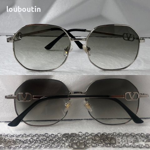 Valentino дамски слънчеви очила Осмоъгълник с верижка синджир, снимка 1 - Слънчеви и диоптрични очила - 41846901