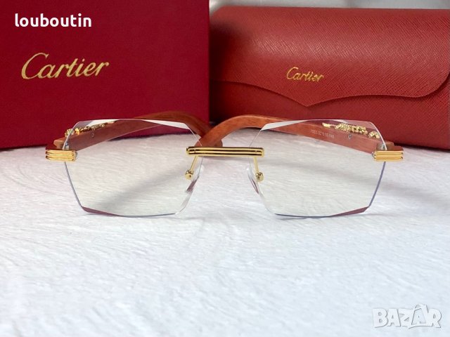 Cartier висок клас слънчеви очила Мъжки Дамски слънчеви с дървени дръжки, снимка 7 - Слънчеви и диоптрични очила - 41949038