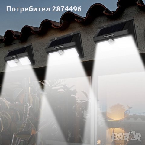 1626 Водоустойчива Соларна Лампа за стена , снимка 4 - Други стоки за дома - 35731351