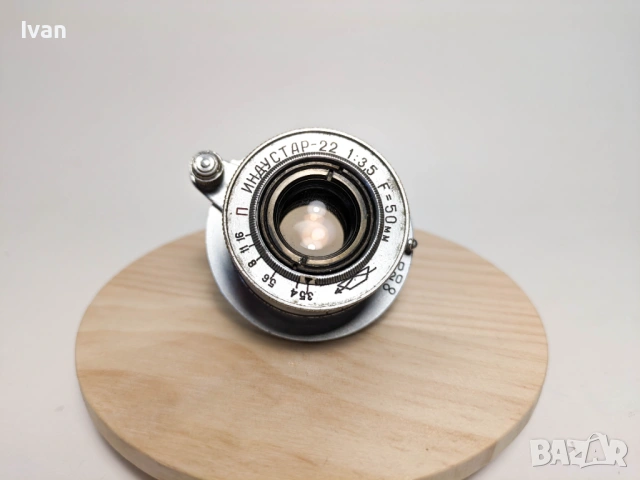 Винтидж далекомерен обектив Индустар-22 3,5/50 M39 за Fed Laica Zorki, снимка 3 - Обективи и филтри - 53484269