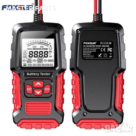 FOXSUR 12V/24V Професионален Цифров тестер за автомобилни акумулатори, снимка 7 - Аксесоари и консумативи - 51609925