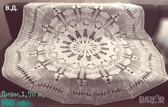 Плетена покривка за маса, снимка 3 - Покривки за маси - 32366527