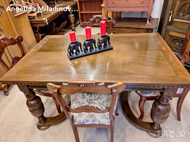 УНИКАТ! Маса за трапезария с богата дърворезба 