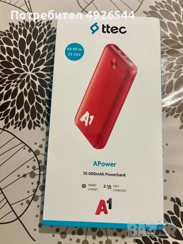 Преносима батерия ttec powerbank 10000 mAh