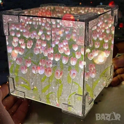 Очарователна нощна лампа лале – Многофункционално освежаване на вашето пространство, снимка 3 - Други стоки за дома - 51063354