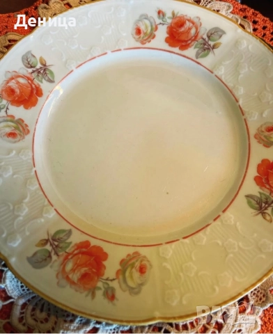 🧡 Wallendorf  Порцелан със страхотен цвят, красив релеф, снимка 9 - Чаши - 51697603