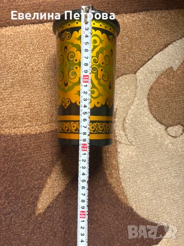 Руска рисувана ваза и кутия Хохлома, снимка 3 - Антикварни и старинни предмети - 51273882