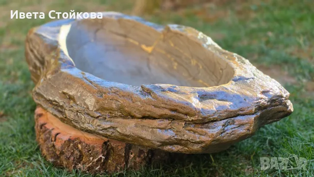 Мивка от Естествен Речен Камък 