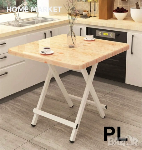 Сгъваема маса за дом, офис и градина Описание:  Маси с елегантен дървесен плот , снимка 10 - Маси - 53538834