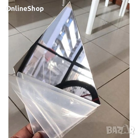 Комплект от 32 самозалепващи се акрилни огледала , 50x100 см, снимка 13 - Декорация за дома - 53581979