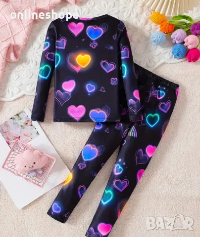 Светещ детски комплект с дълъг ръкав, снимка 3 - Детски комплекти - 48705306