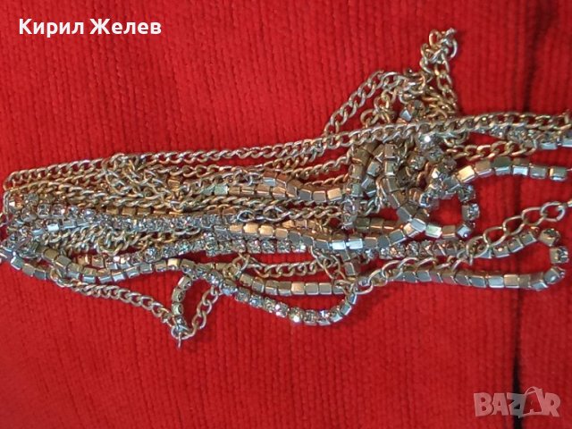 ЕФЕКТНА ПОСРЕБРЕНА КРИСТАЛНА ОГЪРЛИЦА КОЛИЕ ГЕРДАН ВИНТИДЖ СТИЛ 38612, снимка 13 - Колиета, медальони, синджири - 41648659