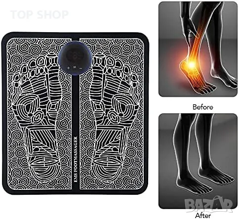 Нов сгъваем преносим електронен мускулен стимулатор за масаж крака, снимка 2 - Масажори - 49622058