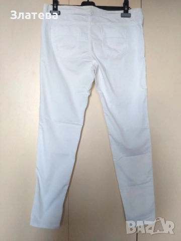Бели дънки Benetton Skinny номер 40 - 25 лв, снимка 3 - Дънки - 51600404