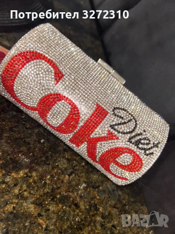 Чанта клъч Diet Coke с камъчета, снимка 3 - Чанти - 53418326