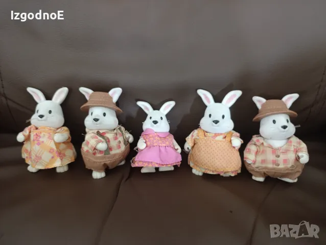 Lil Woodzeez Bunny Figures Фигурки семейство зайчета с дрешки, снимка 5 - Фигурки - 49665514