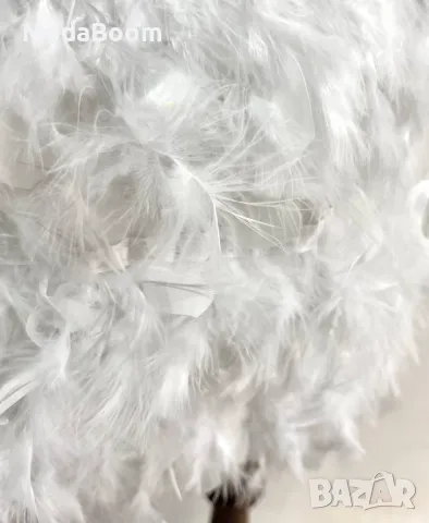 Рокля с естествени пера, снимка 2 - Рокли - 48825805