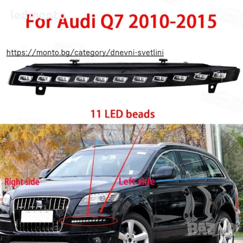LED дневни светлини с Migachi за Audi Q7 Sport/S-Line 2010–2015 – 4L0953041E / 4L0953042E