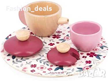 Нов Детски комплект за чай Дървени играчки за деца 2+ години игра, снимка 2 - Образователни игри - 40056660