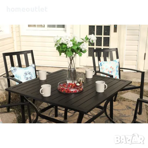 ПРОМОЦИЯ Градинска маса, квадратна с отвор за чадър PHIVILLA E02GF0703-060-01, снимка 7 - Градински мебели, декорация  - 49531283