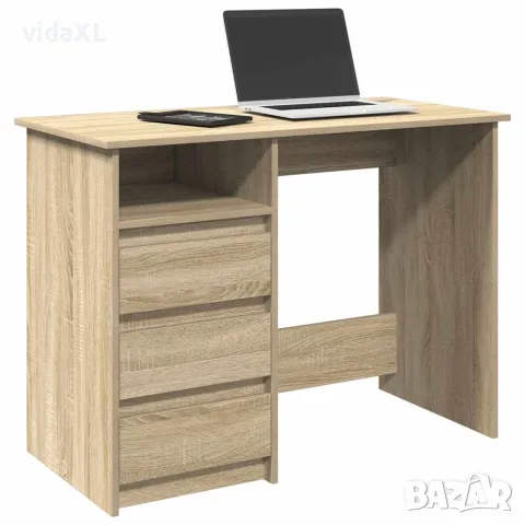 vidaXL Бюро, дъб сонома, 102x50x75 см, инженерно дърво, снимка 2 - Бюра - 56148279