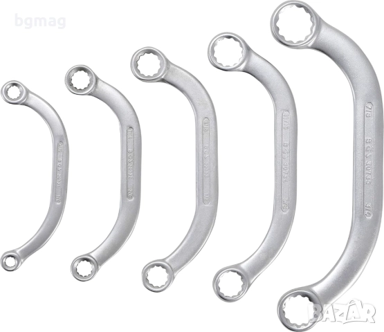 BGS 1222 комплект звездогачени ключове,с огънат "С" образен профил, инчови размери, 5 , снимка 2 - Гедорета - 51897639