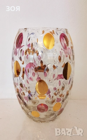 Уникална ваза.Чехия.От 70-те г.Висока 30см.
