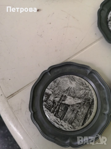 калаени подложки с порцелан. , снимка 2 - Арт сувенири - 53629528