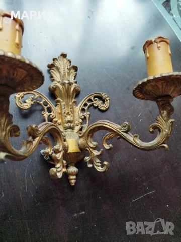 Страхотен бронзов двоен аплик, снимка 3 - Антикварни и старинни предмети - 51389623