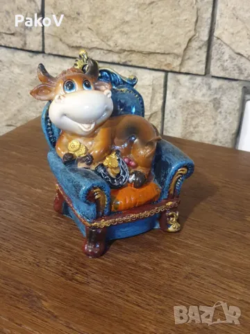 Статуетка на "Бик седнал на трон", снимка 4 - Статуетки - 50185999