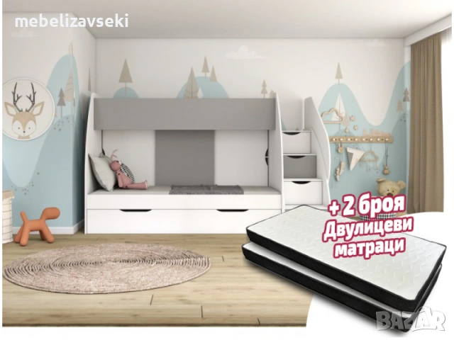 Ново! Двуетажно легло MARCINEK + 2 матрака, снимка 2 - Спални и легла - 53807433