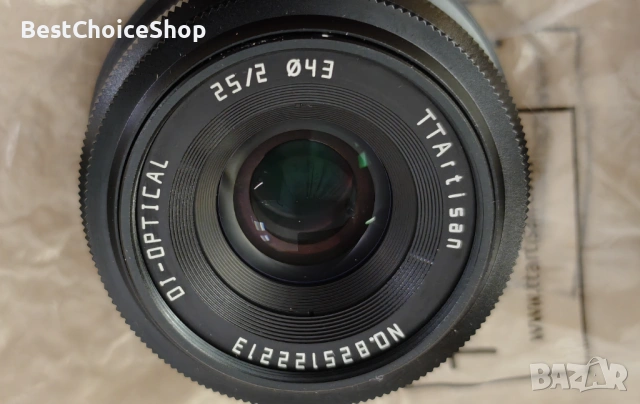 Ръчен обектив за фотоапарат TTArtisan 25mm F2.0 APS-C, снимка 3 - Обективи и филтри - 53448081