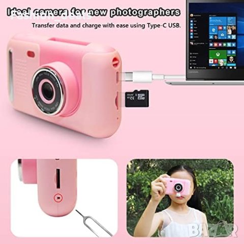 Нов Цифров Детски фотоапарат за момичета и момчета/1080P HD видеокамера/4-10год., снимка 2 - Други - 41385758