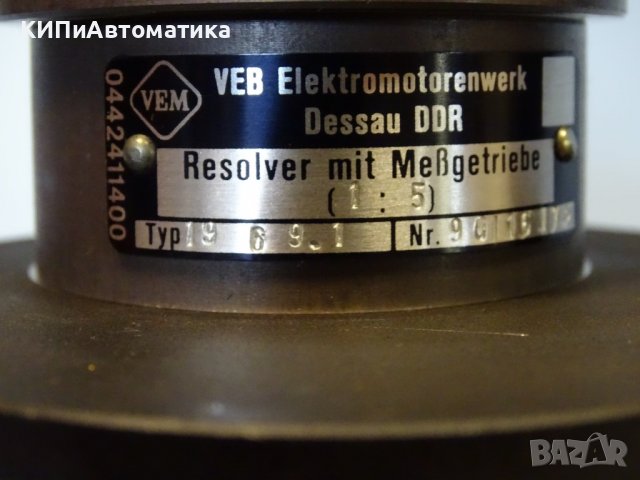 резолвер VEB Elektromotorenwerk typ 1969.1 resolver with measuring transmission 1:5, снимка 6 - Резервни части за машини - 40196177
