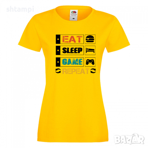 Дамска тениска Game 2,Eat,Sleep,GameRepeat,Ядене,Спане,Геймс, снимка 5 - Тениски - 36420259
