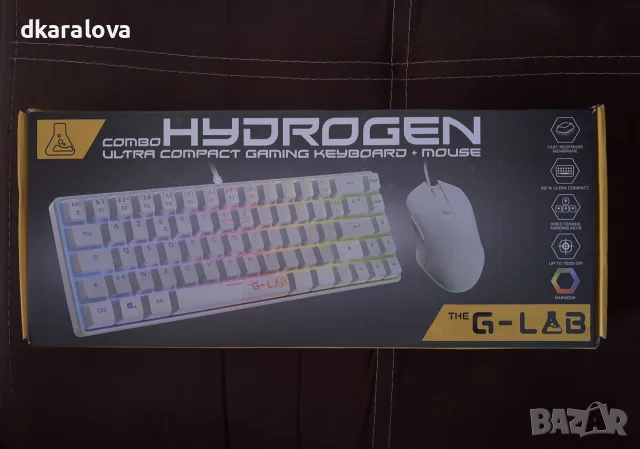 Геймърска клавиатура + мишка G-LAB HYDROGEN 