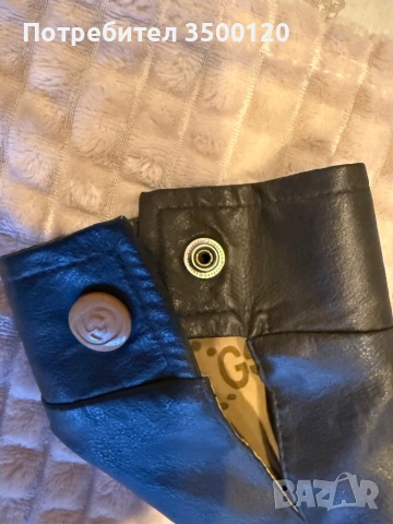 Тъмнозелено кожено яке Gucci, снимка 4 - Якета - 53240506