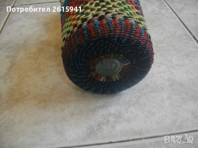 Старо Ръчно Плетена Бутилка/Шише-Ретро-Винтидж-Оплетка С Цветни Медни Жици, снимка 5 - Колекции - 36312517