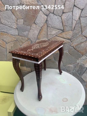 МАСА МАСИЧКА ЧИПЪНДЕЙЛ ИНТАРЗИЯ, снимка 2 - Антикварни и старинни предмети - 51299431