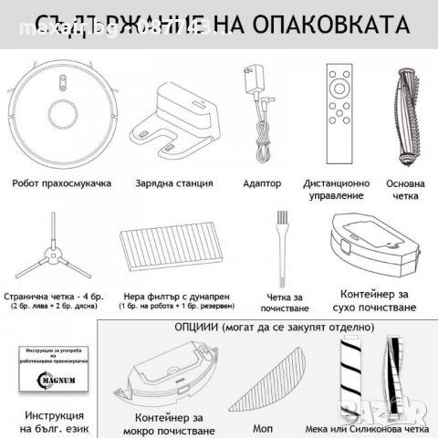 MAGNUM ONE Black – Прахосмукачка робот с БГ приложение (черен) * Безплатна доставка, снимка 10 - Прахосмукачки - 36080538