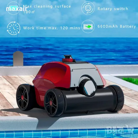 Безкабелен робот за басейни Typhor 2 * Безплатна доставка * Гаранция 2 години, снимка 12 - Други стоки за дома - 49868773