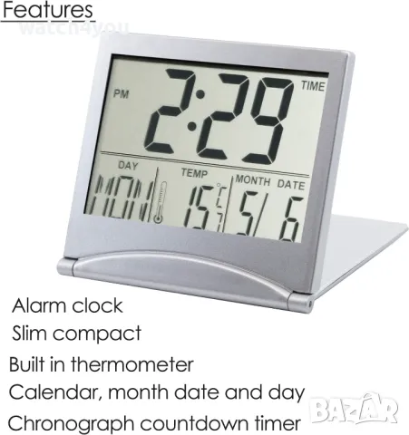 НОВ ЕЛЕКТРОНЕН НАСТОЛЕН ЧАСОВНИК.LCD ДИГИТАЛНИ ЧАСОВНИЦИ С ТЕМПЕРАТУРА КАЛЕНДАР.DIGITALEN CHASOWNIK, снимка 3 - Друга електроника - 34676440