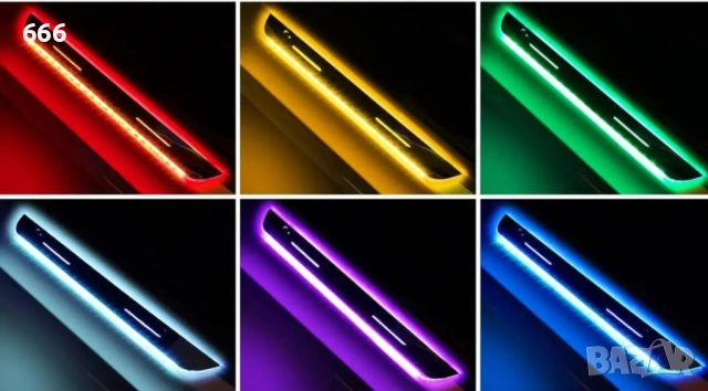 Комплект от 2 LED светещи магнитни защити за праг на автомобил с лого CHRYSLER , снимка 9 - Аксесоари и консумативи - 51585680